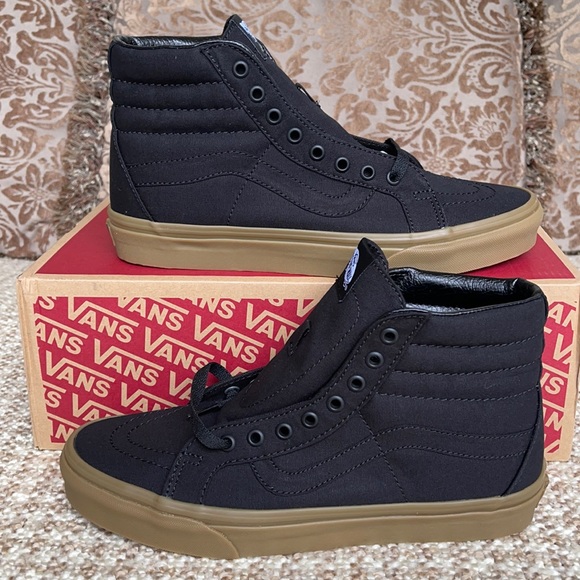 Vans Men’s Sk8-Hi Reissue Canvas Gum Black/Light Gum sneakers - Picture 2 of 16